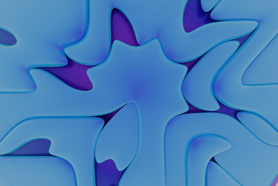 Abstracte 3D-prints versieren moderne woonkamerwand. Abstracte 3D-prints versieren moderne woonkamerwand.